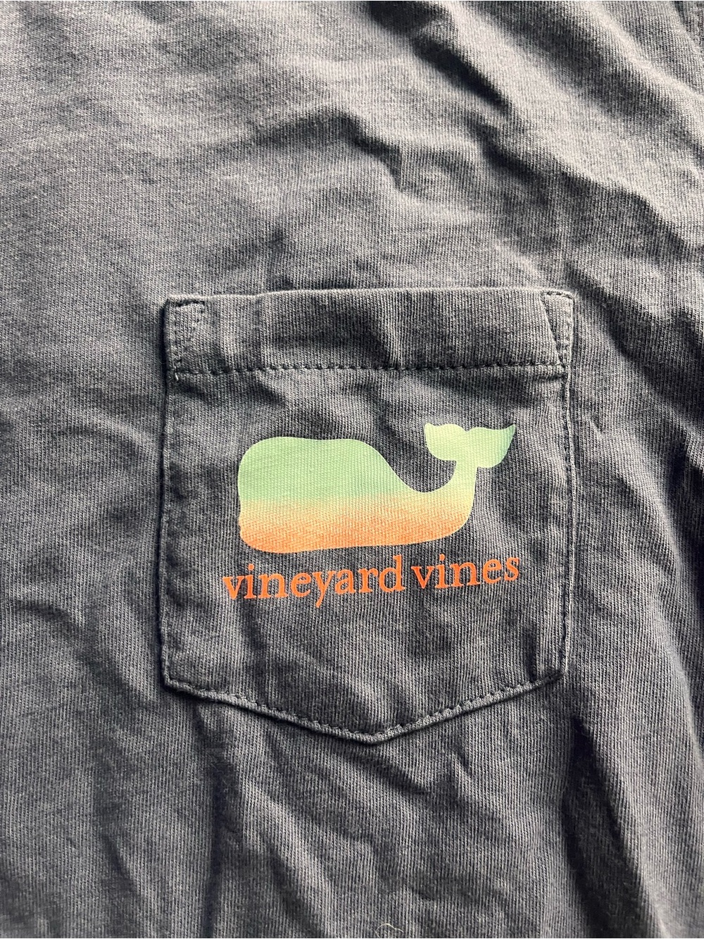 Vineyard Vines Navy Long Sleeve with Pastel Whale - Picture 4 of 5